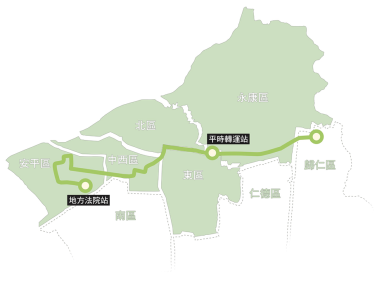 臺南捷運綠線初步規劃，尚在可行性研究評估